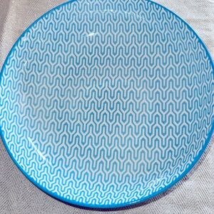 Selamica Set of 4 Large Pasta Bowls Turquoise 30 Oz -8” Wide  & Shallow